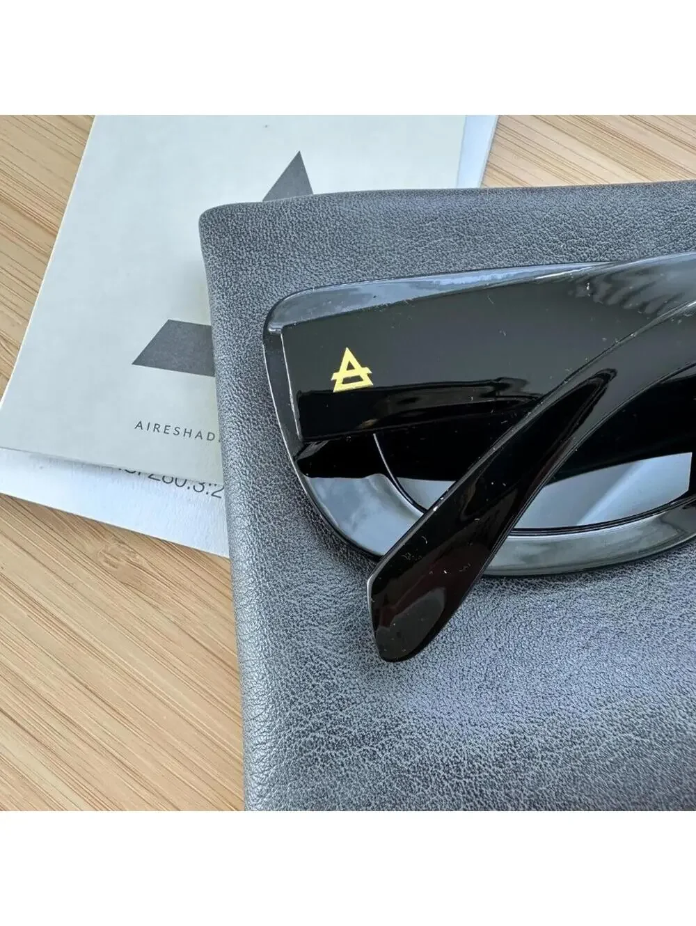 AIRE Orbit 54mm Unisex Rectangular Sunglasses Black 50-21-135 NWT